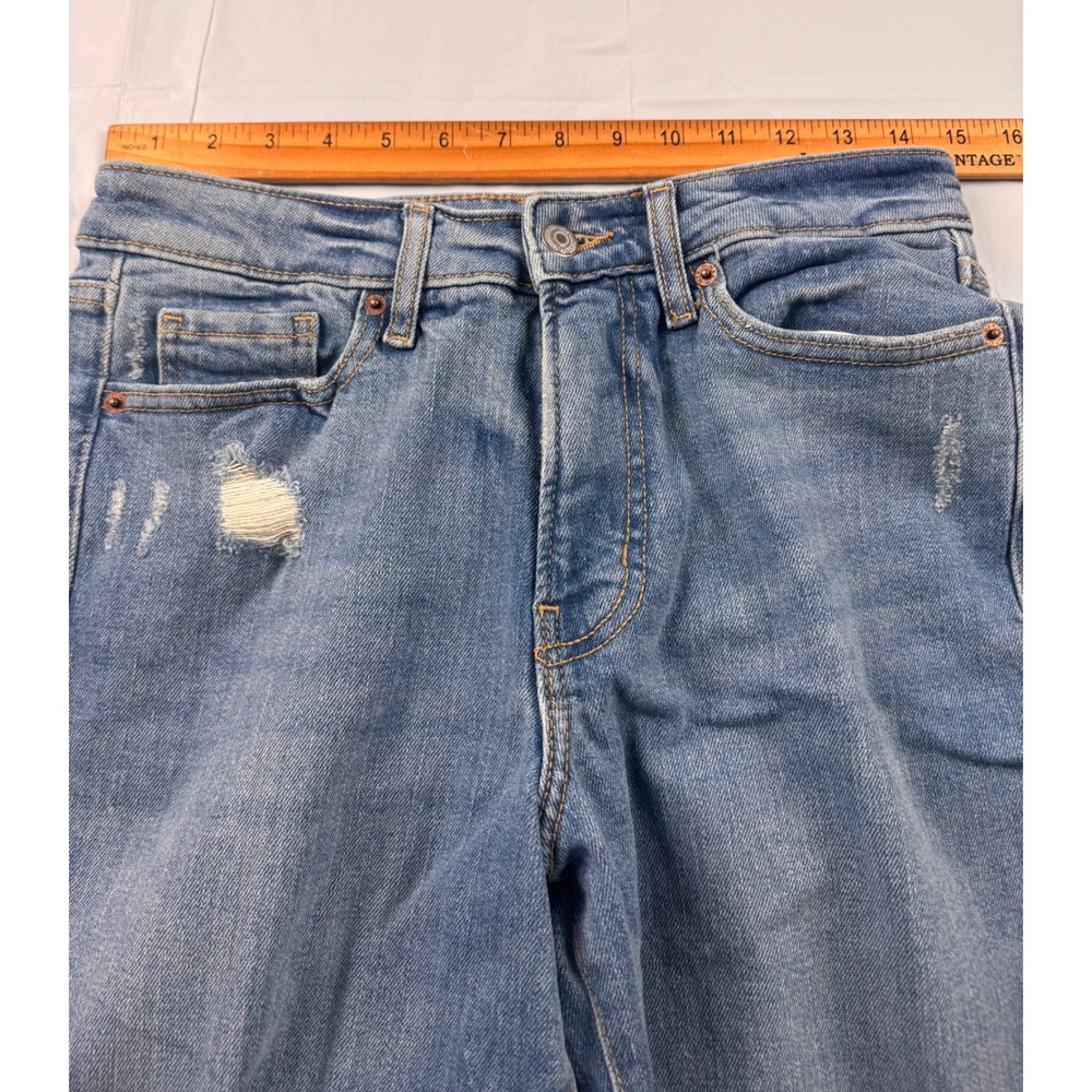 Old Navy OG Straight High‎ Rise Distressed Jeans Medium Wash Size 4 NWT - Picture 7 of 12